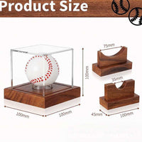Acrylic Baseball Display Case Clear Dustproof Storage Box Square Ping Pong Ball Holder