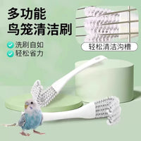 Bird Cage Cleaning Brush and Poop Shovel Multi-functional Parrot Cage Cleaner Tool for Bird Supplies