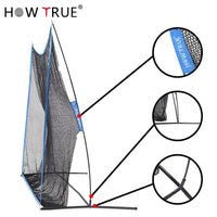 HOW TRUE Portable Golf Practice Net Set with Hitting Mat for Indoor Outdoor Swing Training