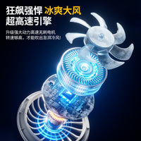 T361 Mini Handheld Turbo Fan with Digital Display, USB Rechargeable Portable Outdoor High-Speed Fan