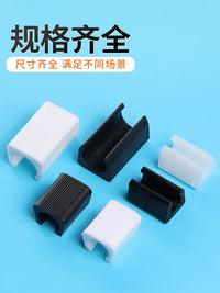 U-Shaped Stainless Steel Tube Clamp Chair Glides with Anti-Slip Pads for Office Chairs