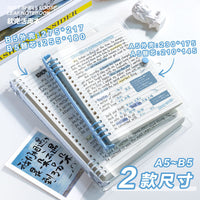 Transparent Soft PVC Loose-Leaf Notebook with Refillable Pages for Journaling and Planning