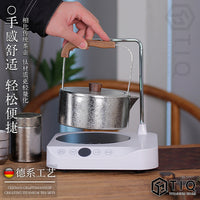 Pure Titanium Teapot Set with Handle for Home and Outdoor Use, Portable Water Kettle for Tea Brewing