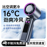 Portable Semiconductor Cooling Handheld Fan with Ice Compress Function, Foldable USB Mini Fan for Outdoor Use