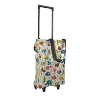 Portable Folding Shopping Cart with Wheels, Waterproof Oxford Fabric, 26L Capacity for Groceries, Camping, and Hauling
