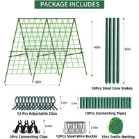 Triangular Tomato Plant Support Stakes for Indoor Outdoor Vegetable and Flower Climbing