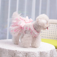 Pet Lace Bowknot Princess Dress for Dogs and Cats