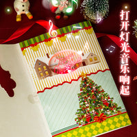 Musical Christmas Greeting Cards with Lights - DIY 3D Pop-Up Holiday Gift Cards