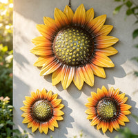 Metal Sunflower Wall Decor for Outdoor Garden and Home Balcony