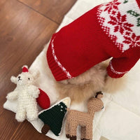 Pet New Year Knitted Sweater for Small Dogs and Cats