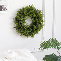 Artificial Eucalyptus and Milan Leaf Wreath for Wedding Decor and Photography Props