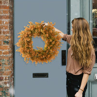 Artificial Eucalyptus Wreath for Wall or Door Decor, Autumnal Greenery Garland