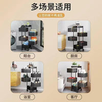Multi-layer Kitchen Storage Rack with Wheels for Fruits, Vegetables, and Snacks