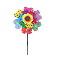 Double-Layer Pinwheel Outdoor Toy for Kids - Maple Leaf & Colorful Flower Designs