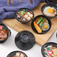 7cm Realistic Udon Noodle Bowl Keychain Ornament