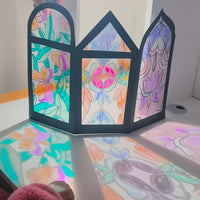 Gothic Baroque Stained Glass Window Craft Kit for Churches and Home Decor