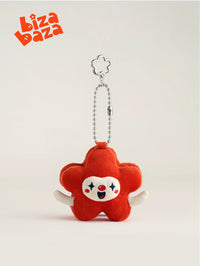 Bizabaza Plush Interactive Doll Keychain for Bags, Cute Bebe Flower Pendant Gift for Girlfriend
