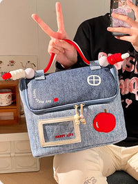 Portable Large Capacity Cosmetic Bag for Women, Cute House Design Makeup Organizer with Handle for Travel and Skincare