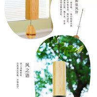Japanese Style Wooden Wind Chime for Garden & Home Decor, Yoga & Healing Chimes