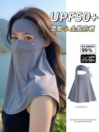 Women's UPF50+ UV Protection Full Face Mask with Neck Cover for Summer
