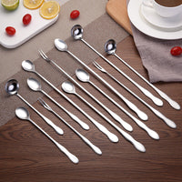 Stainless Steel Gourd Handle Bar Spoon Long Handle Oil Spoon Honey Stirrer