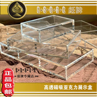 Magnetic Acrylic Playing Card Display Case Storage Box for Poker Cards
