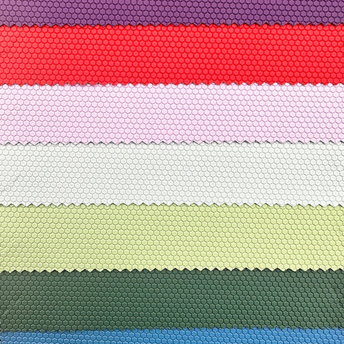 0.8mm Hexagonal Grain PU Leather Fabric for Basketballs & Anti-slip Electronic Packaging
