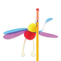 Amy Carol Retractable Feather Wand Cat Toy with Crinkle Paper and Sequins