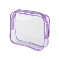 Clear PVC Travel Toiletry Bag with Zipper, Portable Cosmetic Organizer Pouch