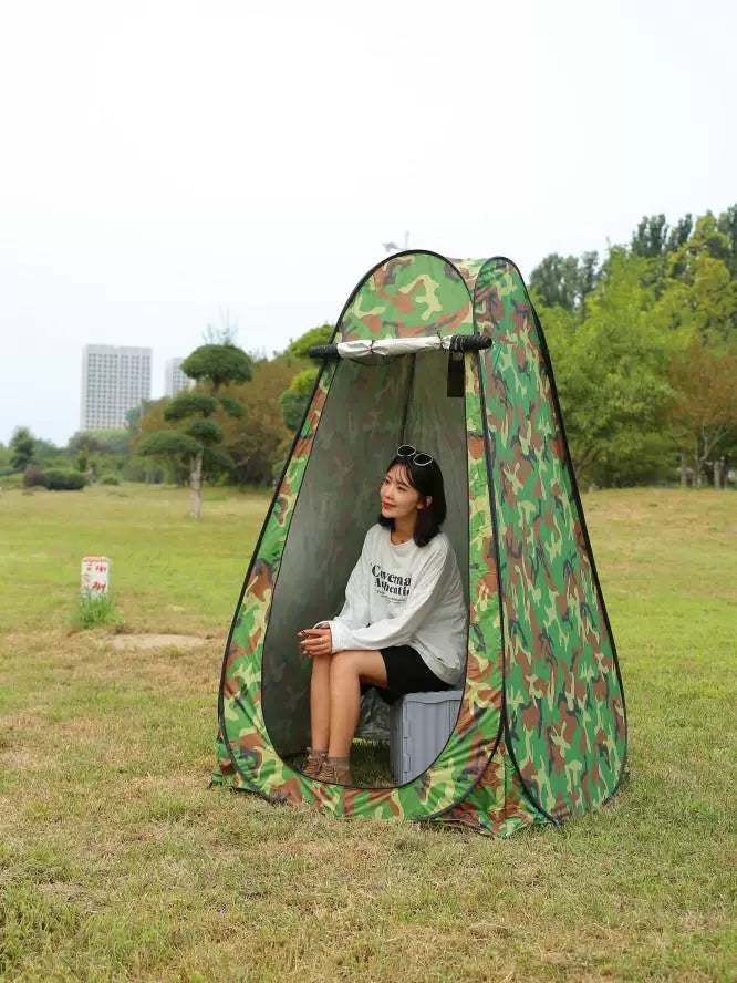 Portable Outdoor Shower Tent Changing Room Privacy Shelter for Camping and Winter Warmth