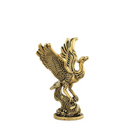 Vintage Brass Phoenix Figurine for Micro Landscape & Home Decor