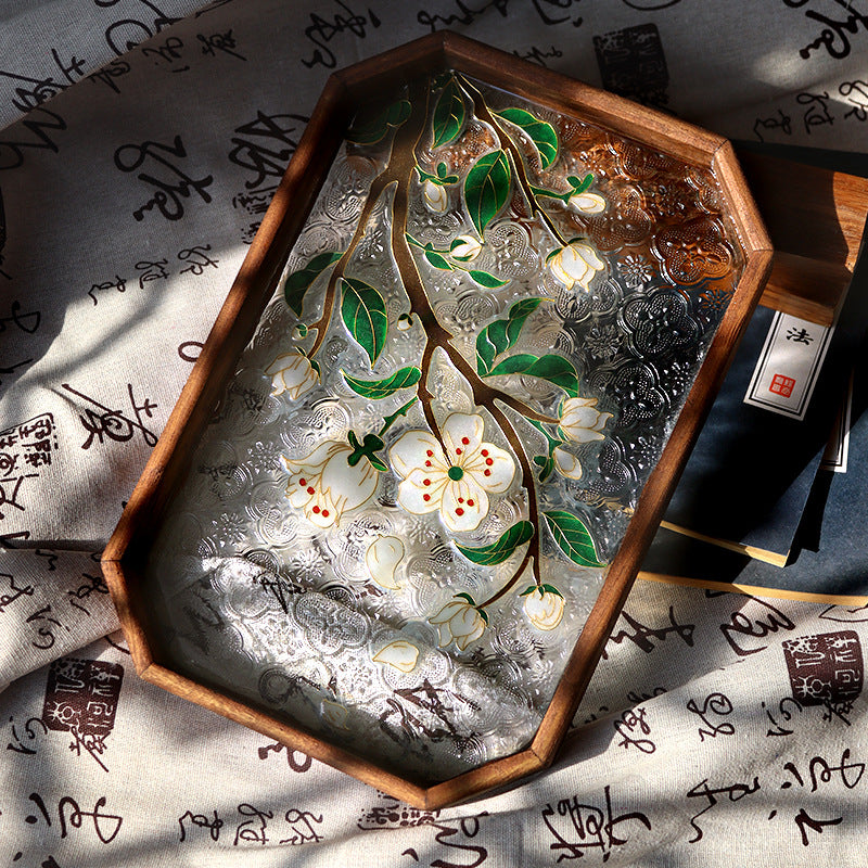景泰蓝diy掐丝珐琅茶盘材料包公司沙龙活动饰品珐琅画摆件手工