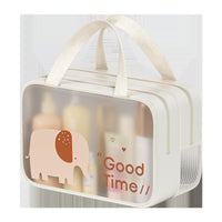 Large Capacity PVC Waterproof Cosmetic Bag Portable Travel Toiletry Organizer with Handle