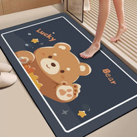 Diatomaceous Earth Bath Mat Super Absorbent Non-Slip Quick Dry Floor Mat for Bathroom and Home