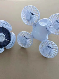 Solar Powered Foldable Camping Fan Lantern with Portable Handheld Mini Fan Function
