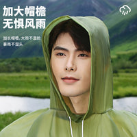 EVA Thickened Multifunctional Rain Poncho with Hood - Cape, Tarp, Ground Mat 3-in-1 for Hiking & Outdoor Activities