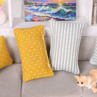 Miniature Dollhouse Decorative Pillow Model for DIY Scenes