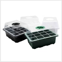 12-Cell Seedling Starter Tray with Lid - Thickened, Breathable, Humidity-Controlled Germination Kit for Succulents and Plants