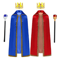 Kids' Reversible King Cape for Halloween & Christmas Costumes