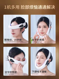 EMS Face Lifting Mask with Heat Therapy for Firming, Jawline and Double Chin Care