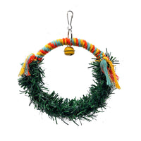Christmas Themed Parrot Ring Swing Toy for Bird Cages
