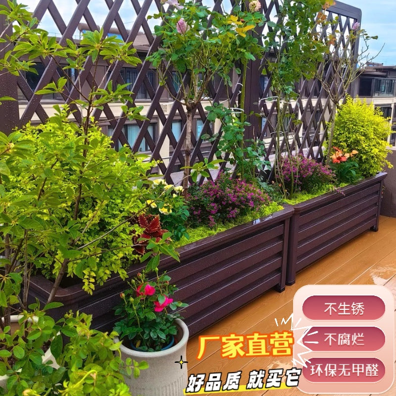 Aluminum Alloy Garden Trellis with Wheels for Climbing Plants