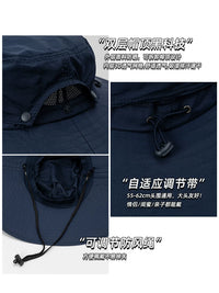 Unisex Wide Brim Cowboy Hat with Detachable Crown for Sun Protection and Outdoor Activities