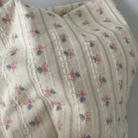 Korean Style Floral Jacquard Cotton Fabric for DIY Apparel