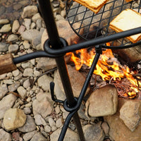 Outdoor Camping Foldable Cast Iron Fire Pit BBQ Grill