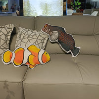 Creative Ocean Fish Print Plush Pillow Clownfish Grouper Kids Toy Gift