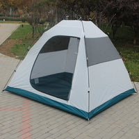 Foldable Double-Layer Camping Tent with Tunnel Sunshade for Hiking and Outdoor Activities, Lightweight and Waterproof