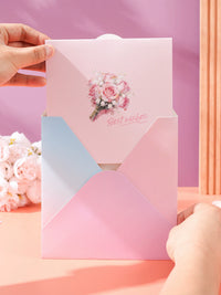 3D Pop Up Flower Bouquet Greeting Card for Mother's Day, Nurse's Day, Birthday, Thank You, All Occasions