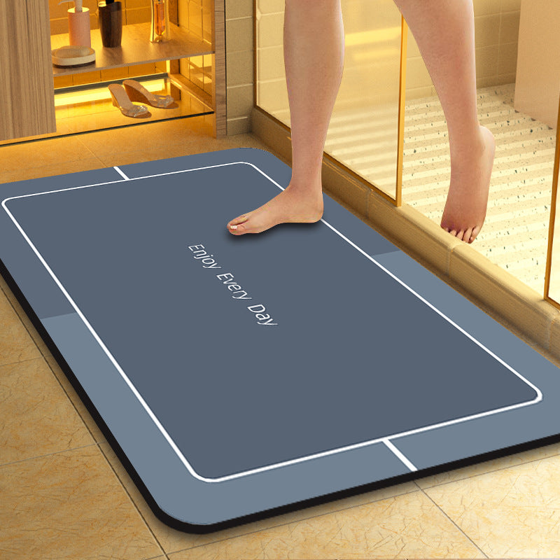 Diatomaceous Earth Bathroom Mat Quick Dry Non-Slip Absorbent Floor Mat