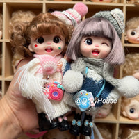 14cm Posable Doll Keychain Phone Bag Charm for Girls - Cute Collectible Figure Gift